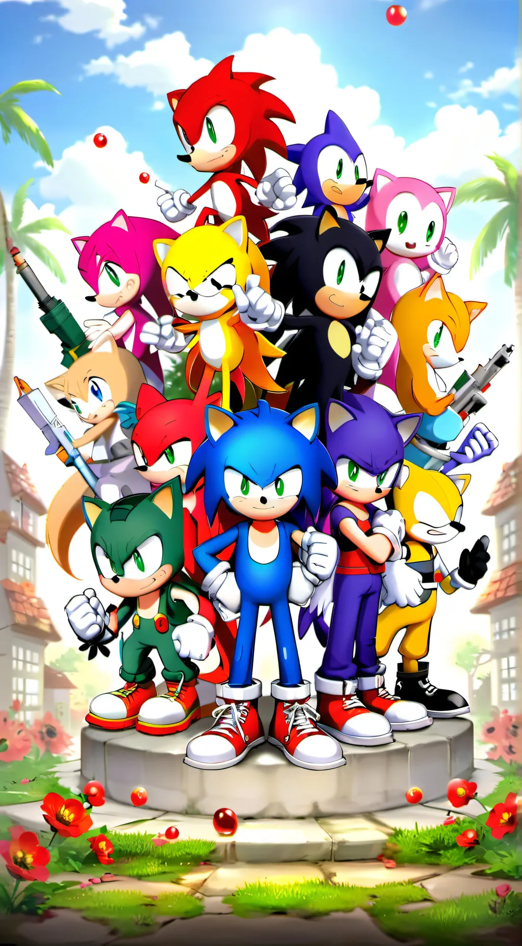ai character: Sonic+Crew+Enemies background
