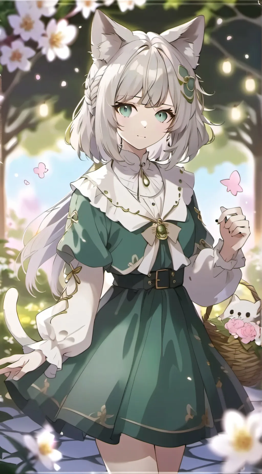 ai character: kitty girl background