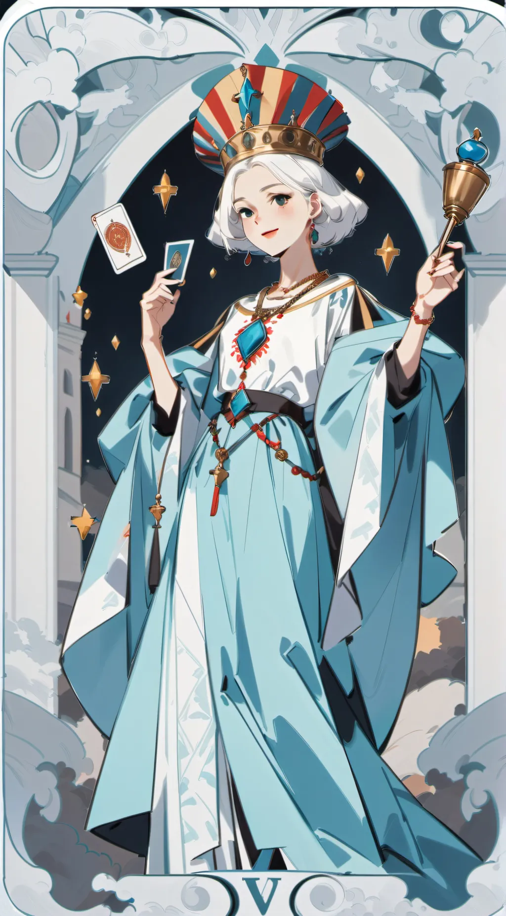 ai character: Queen announcement background