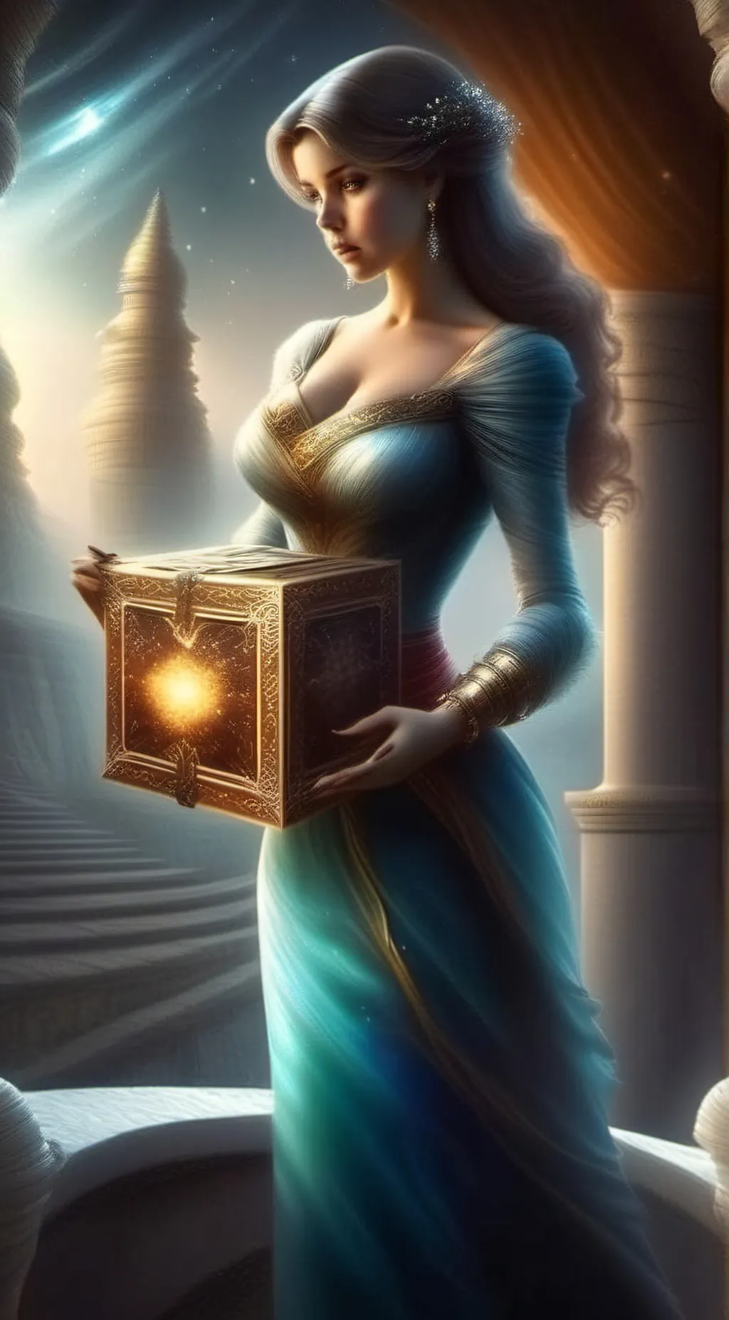 ai character: Pandora  background