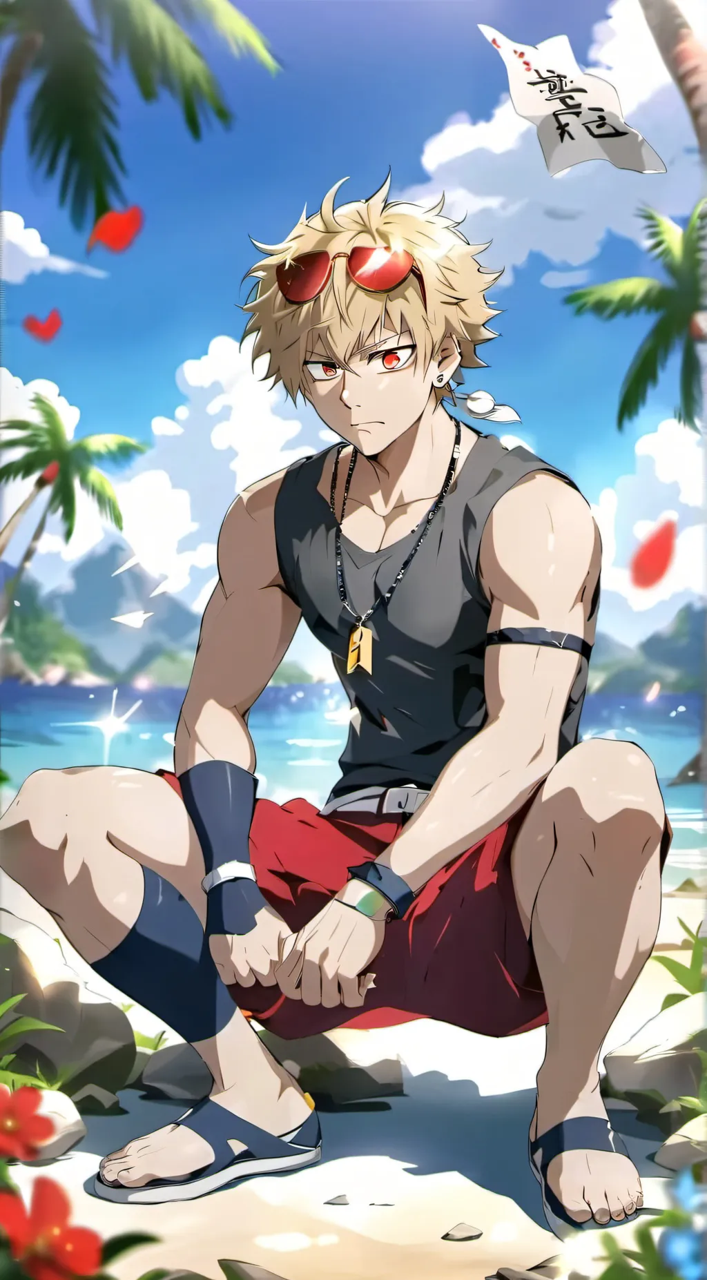 ai character: Katsuki Bakugo background