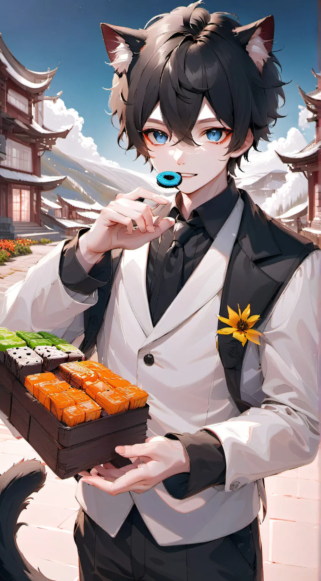 ai character: ENCELADUS×MISS C background