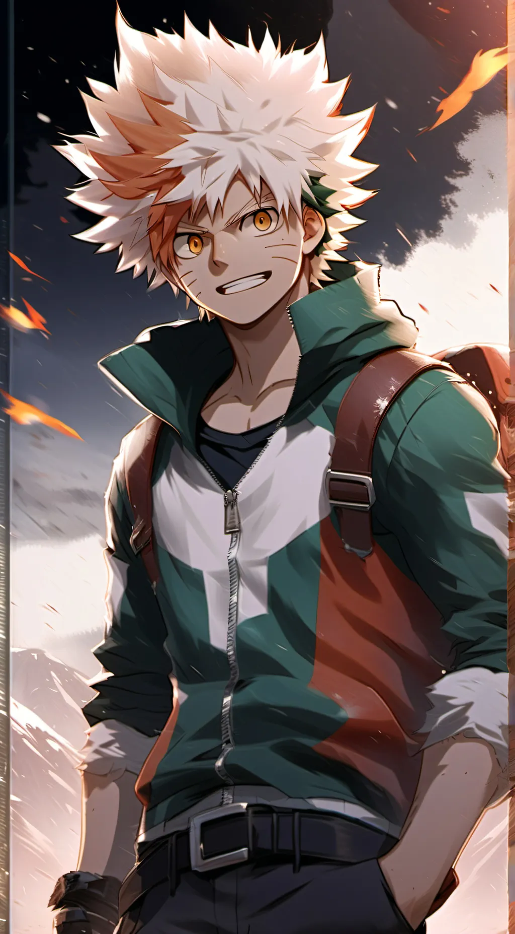 ai character: Katsuki bakugo background