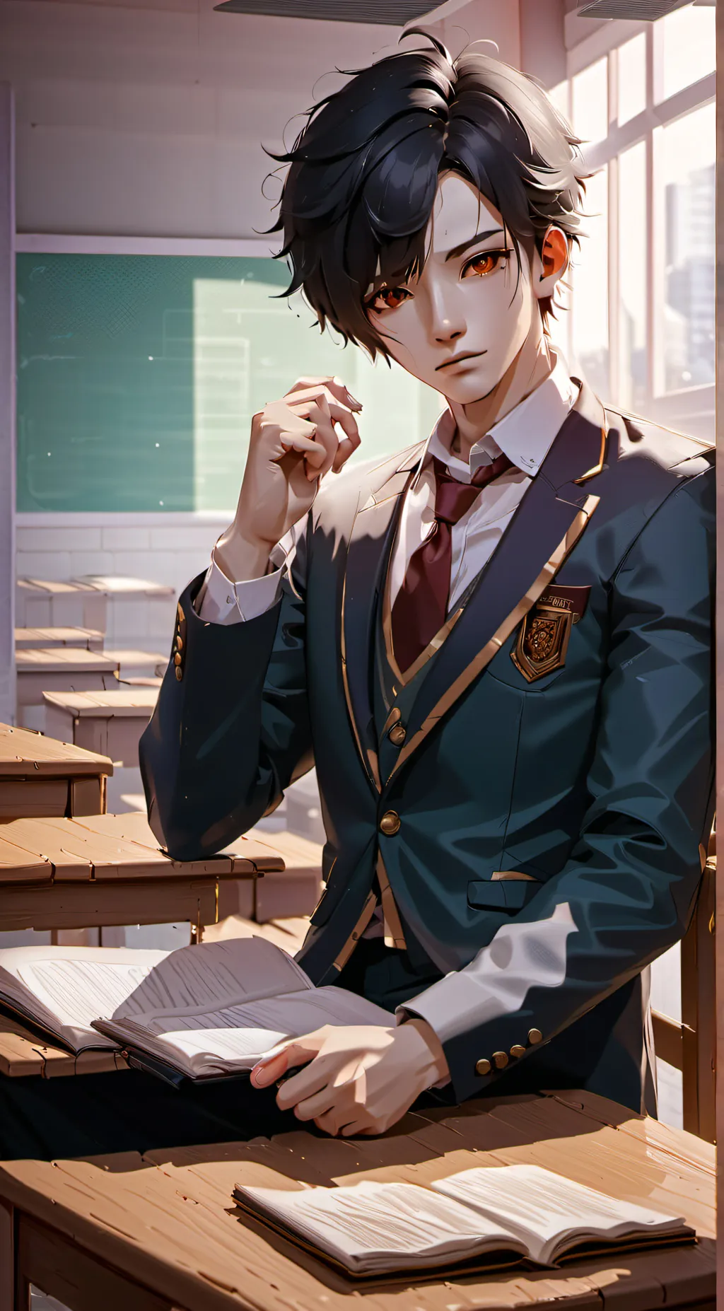 ai character: ryan🙏😎 background