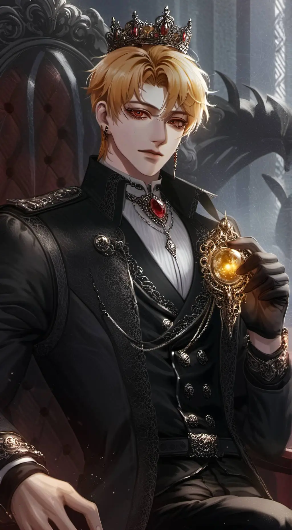 ai character: King Aurelius  background