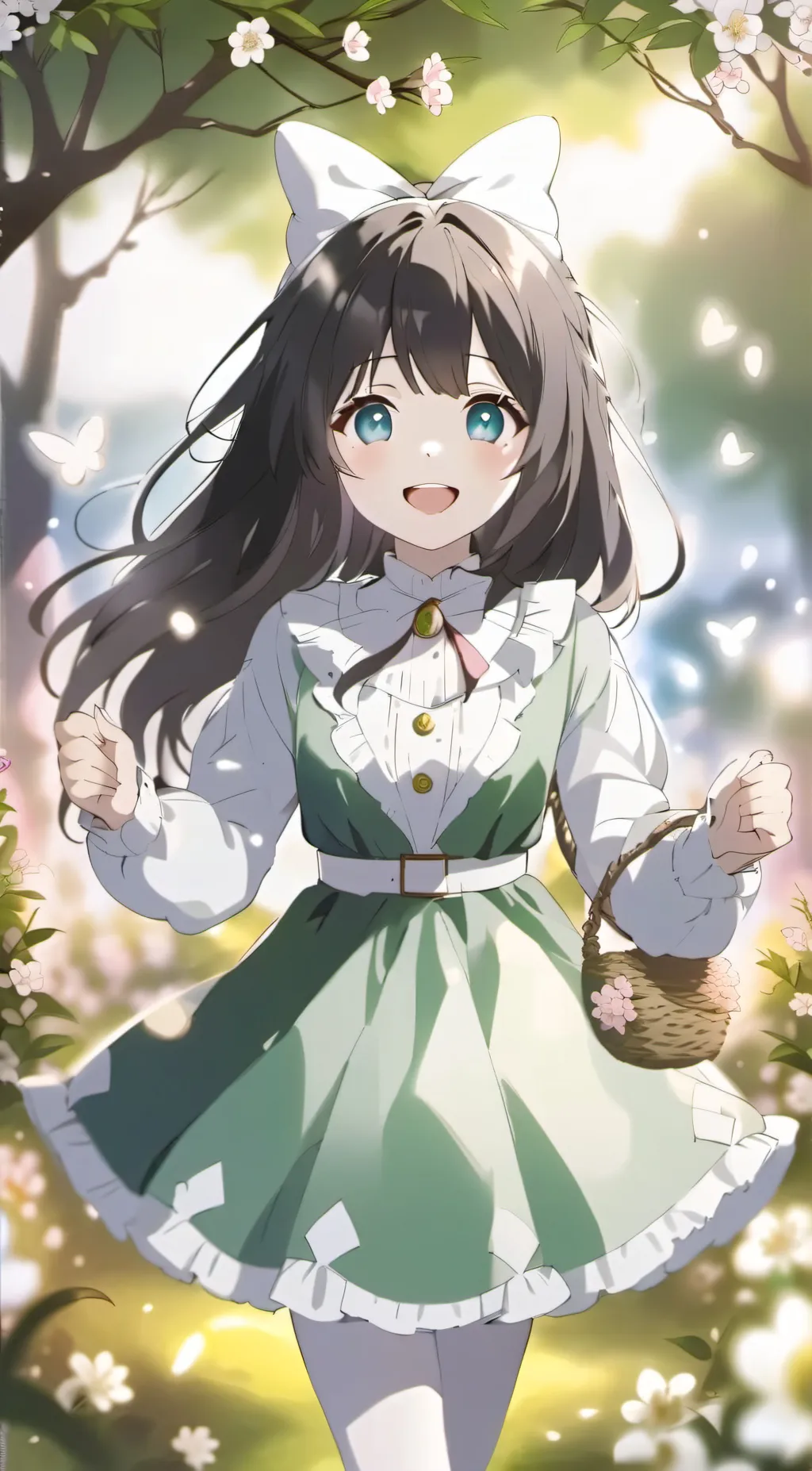 ai character: happy background