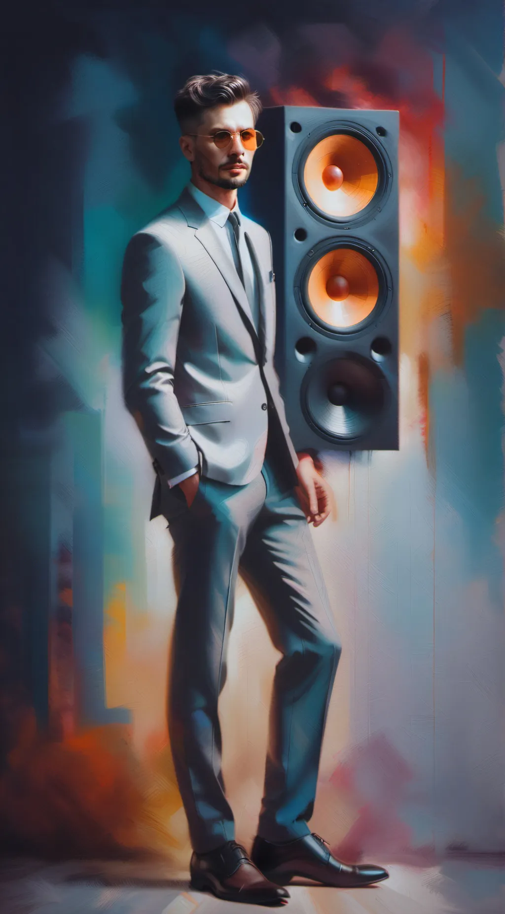 ai character: speaker man background