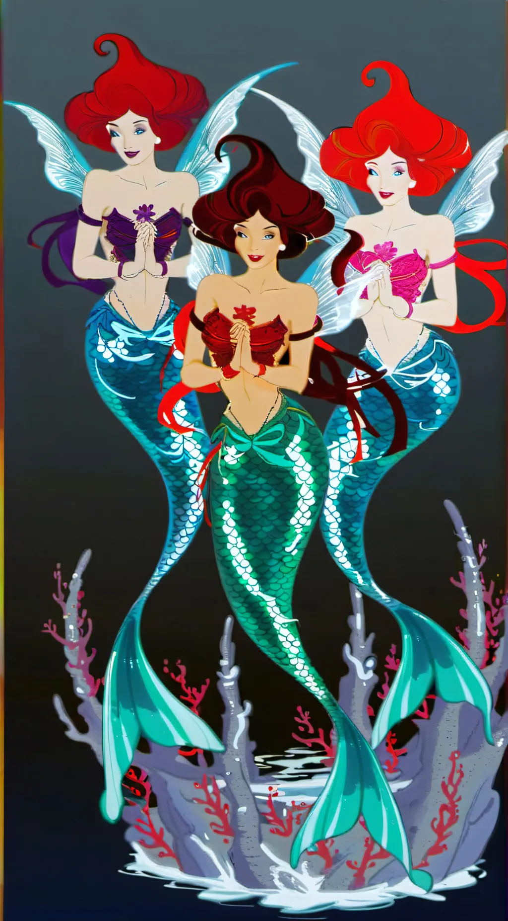 ai character: evil mermaids background