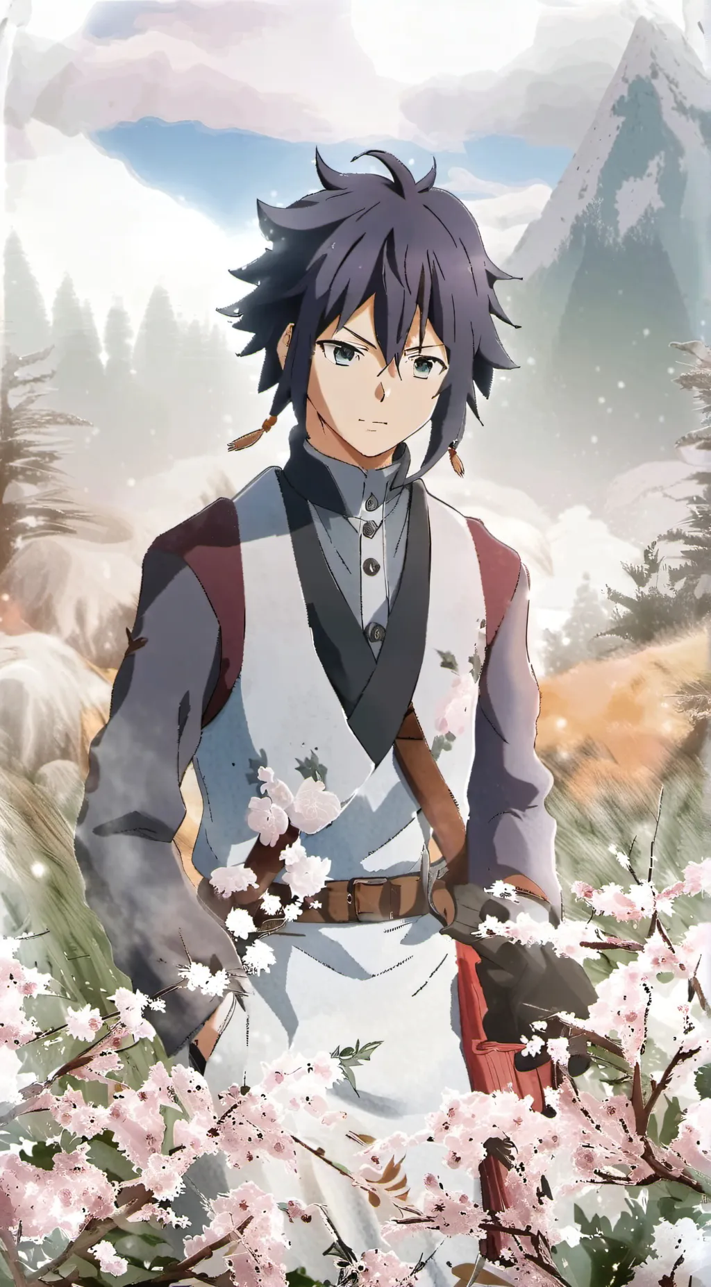 ai character: Giyu tomioka background