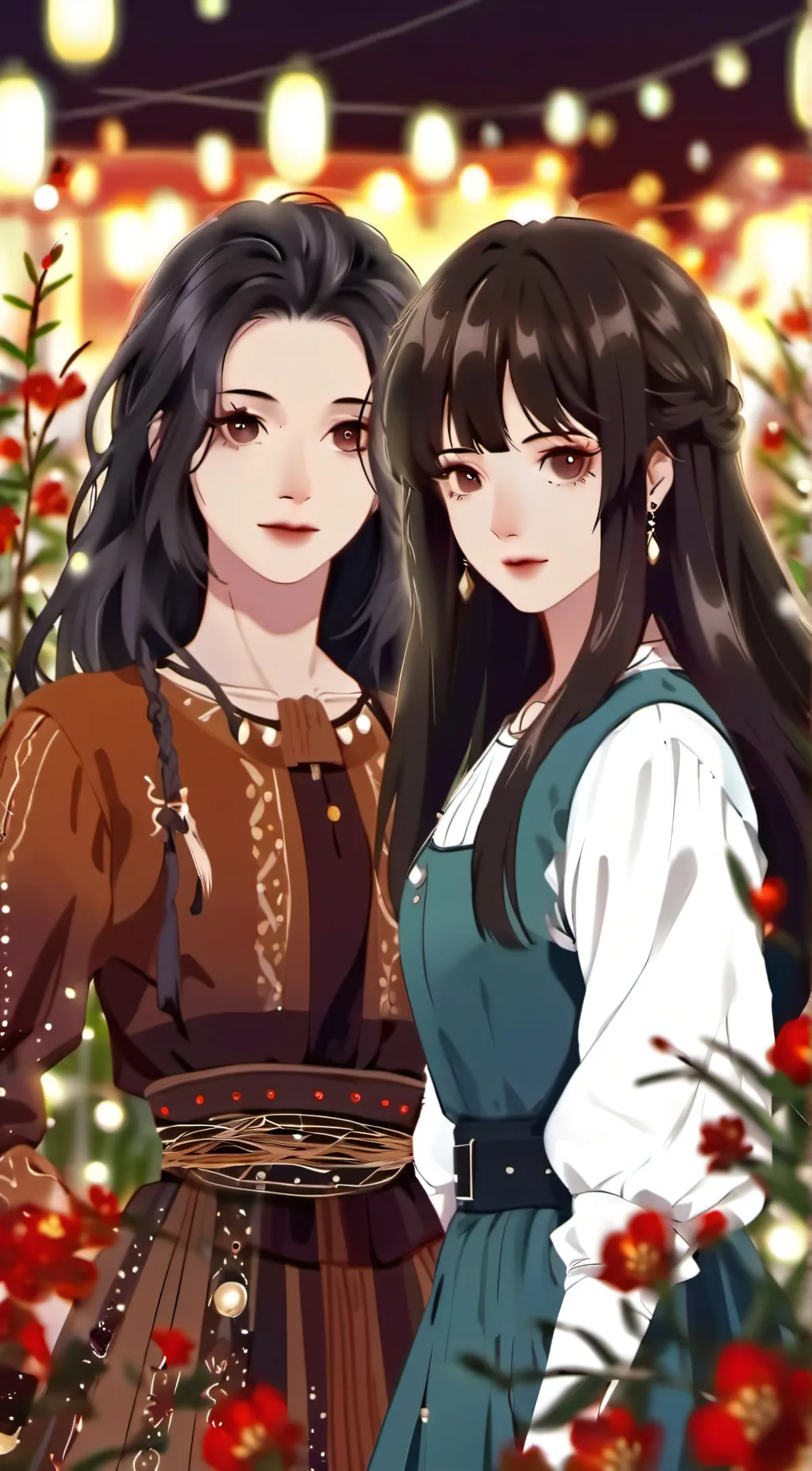 ai character: Stacy and Cora  background