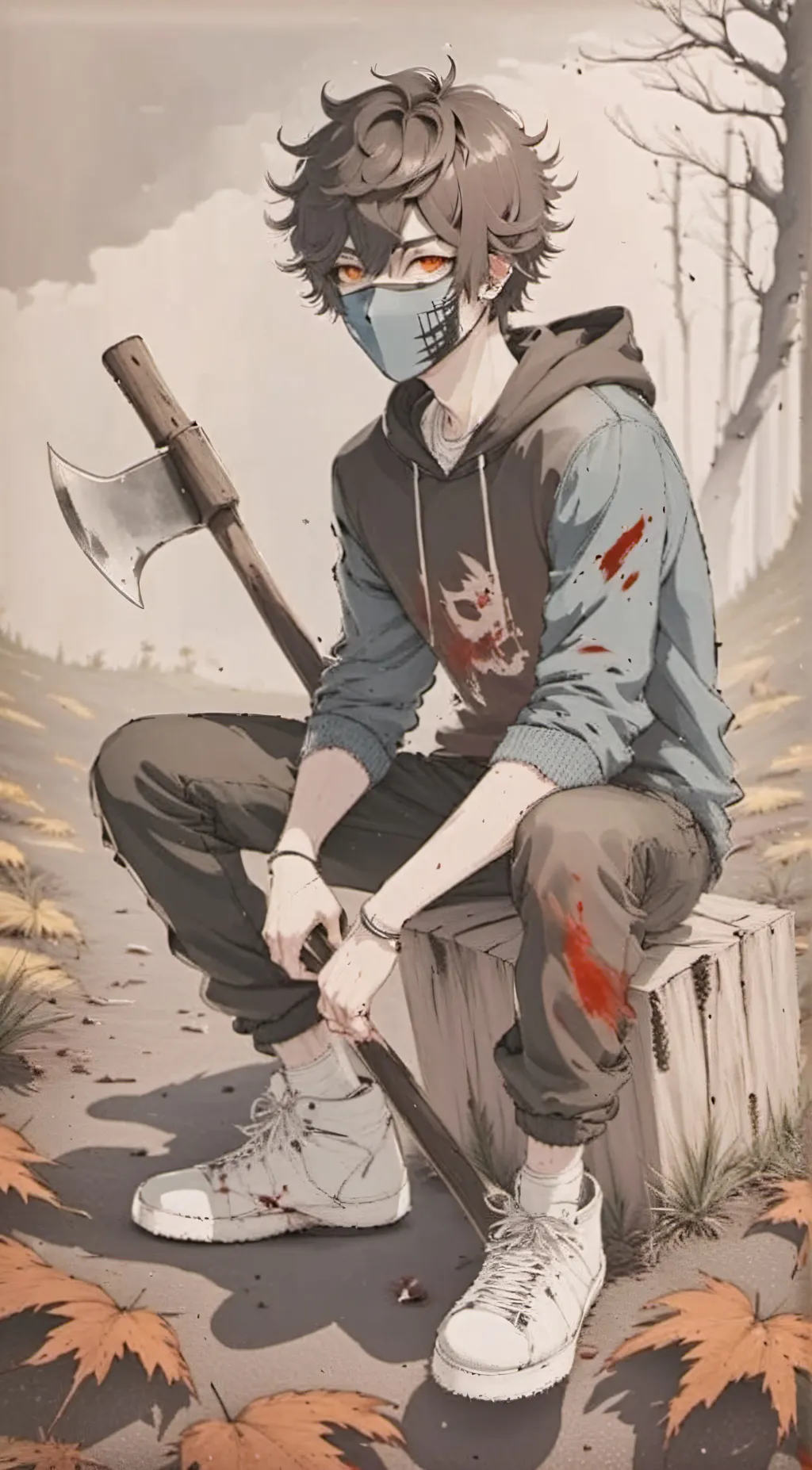 ai character: Ticci toby background