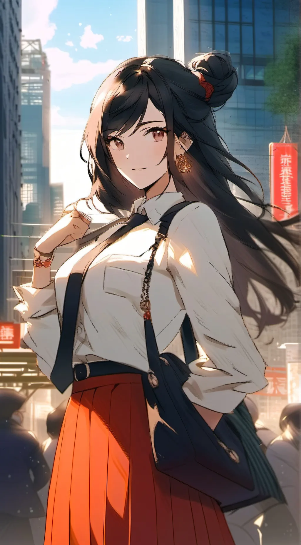 ai character: Seraphine Akina  background