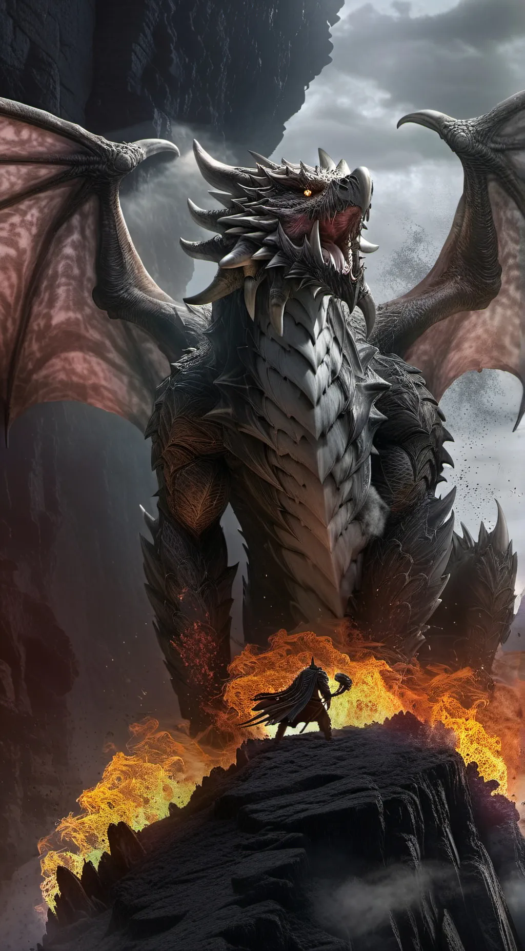 ai character: smokey background