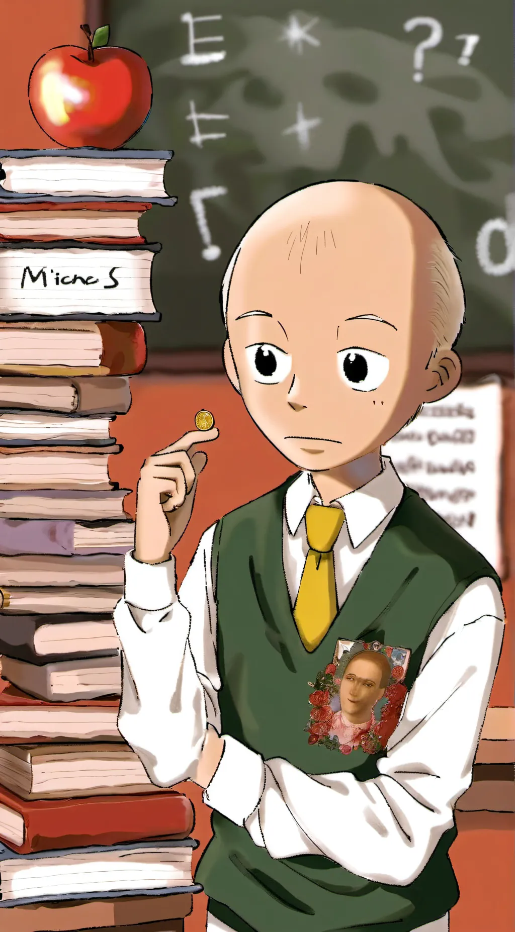 ai character: Baldi background