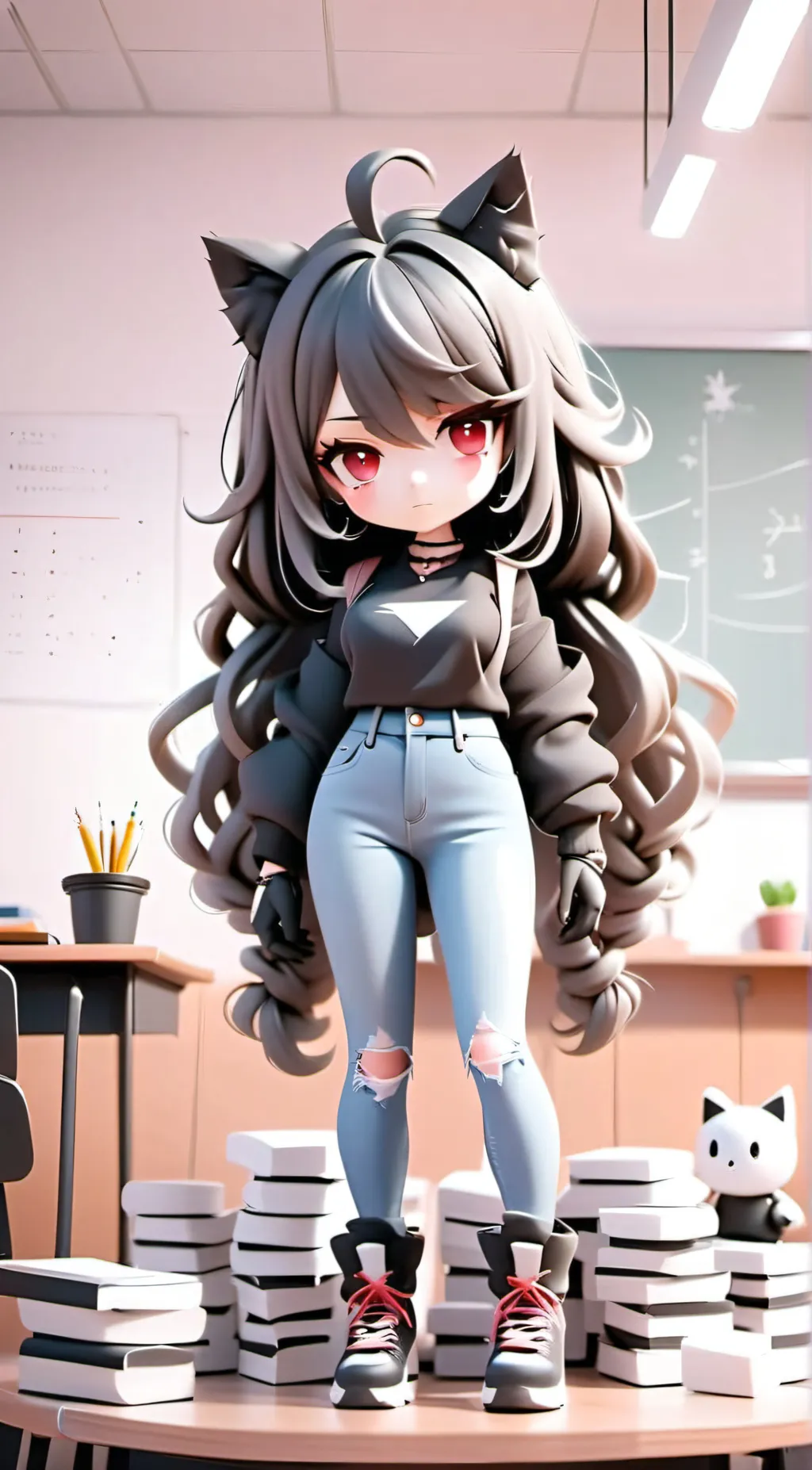 ai character: Miss circle  background