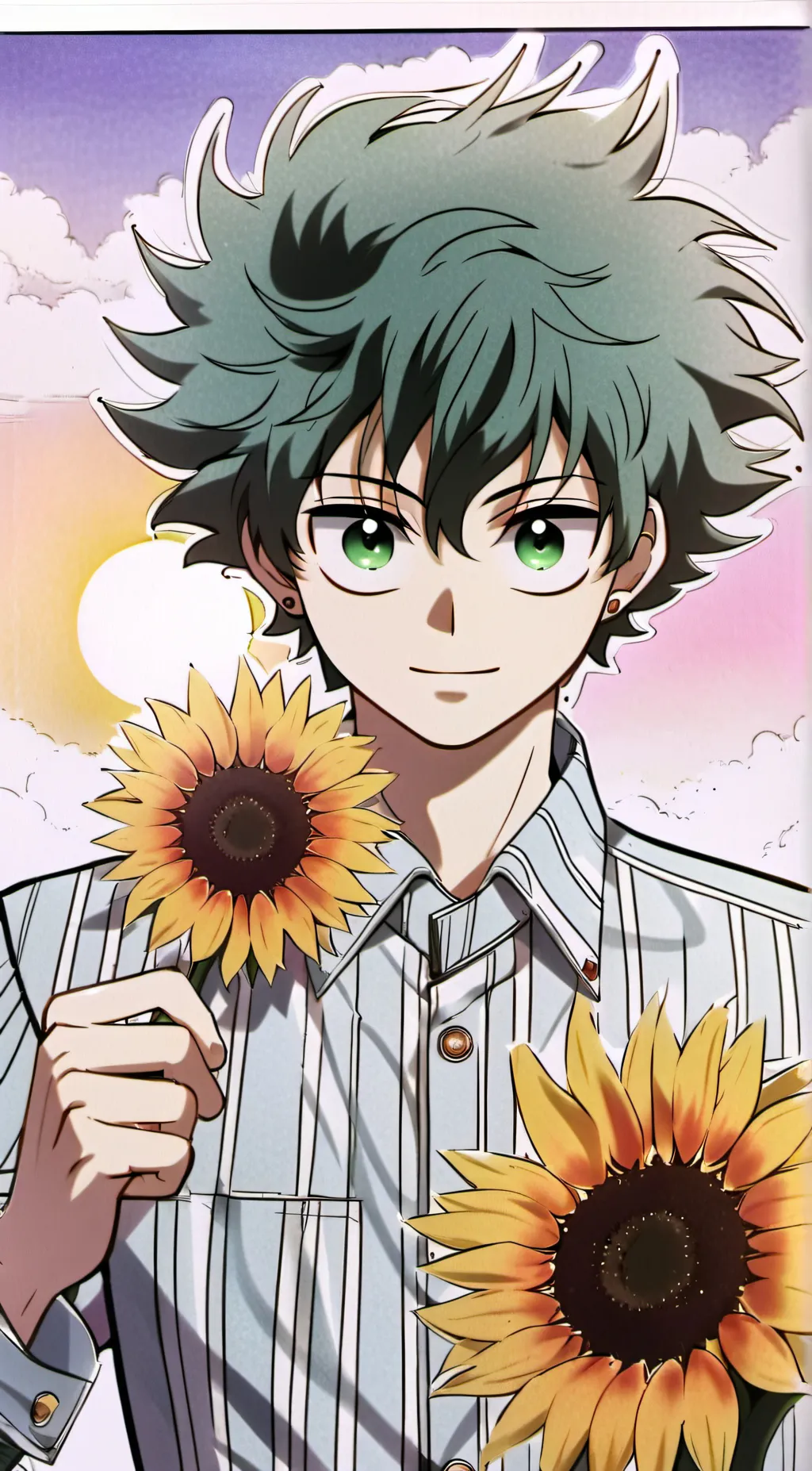 ai character: izuku midoriya  background