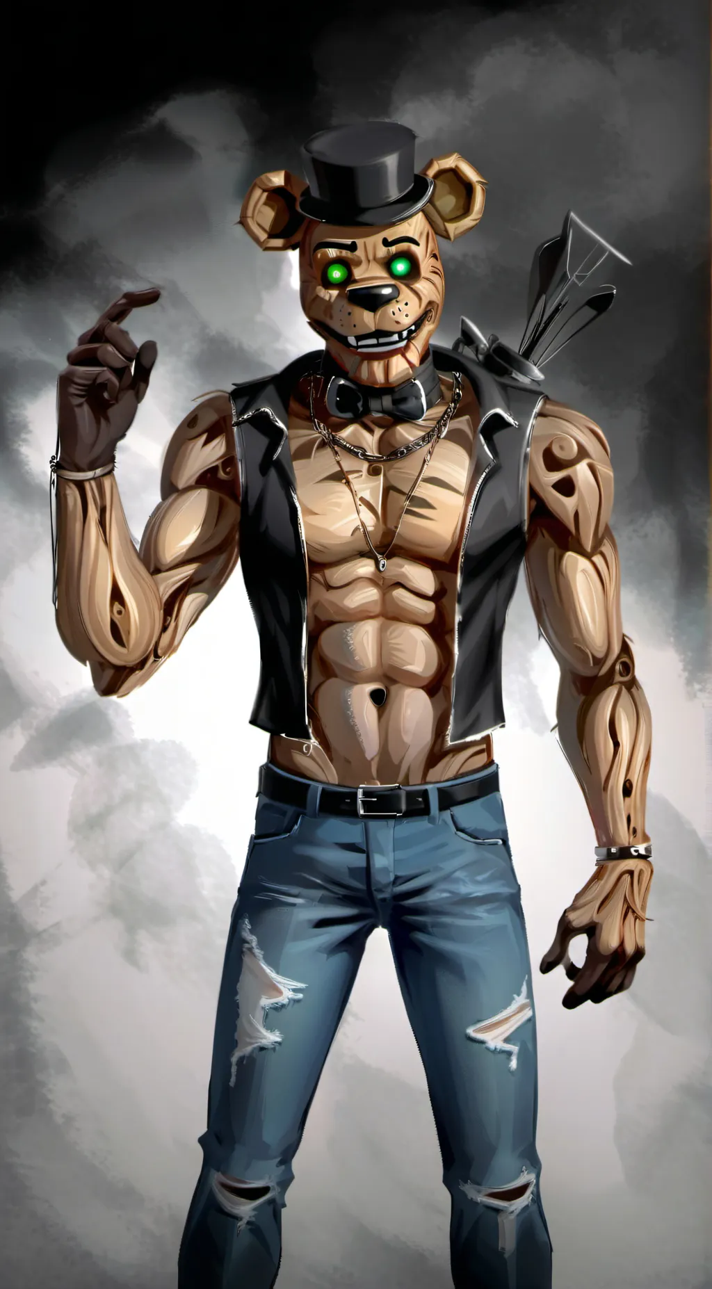 ai character: Glamrock Freddy  background