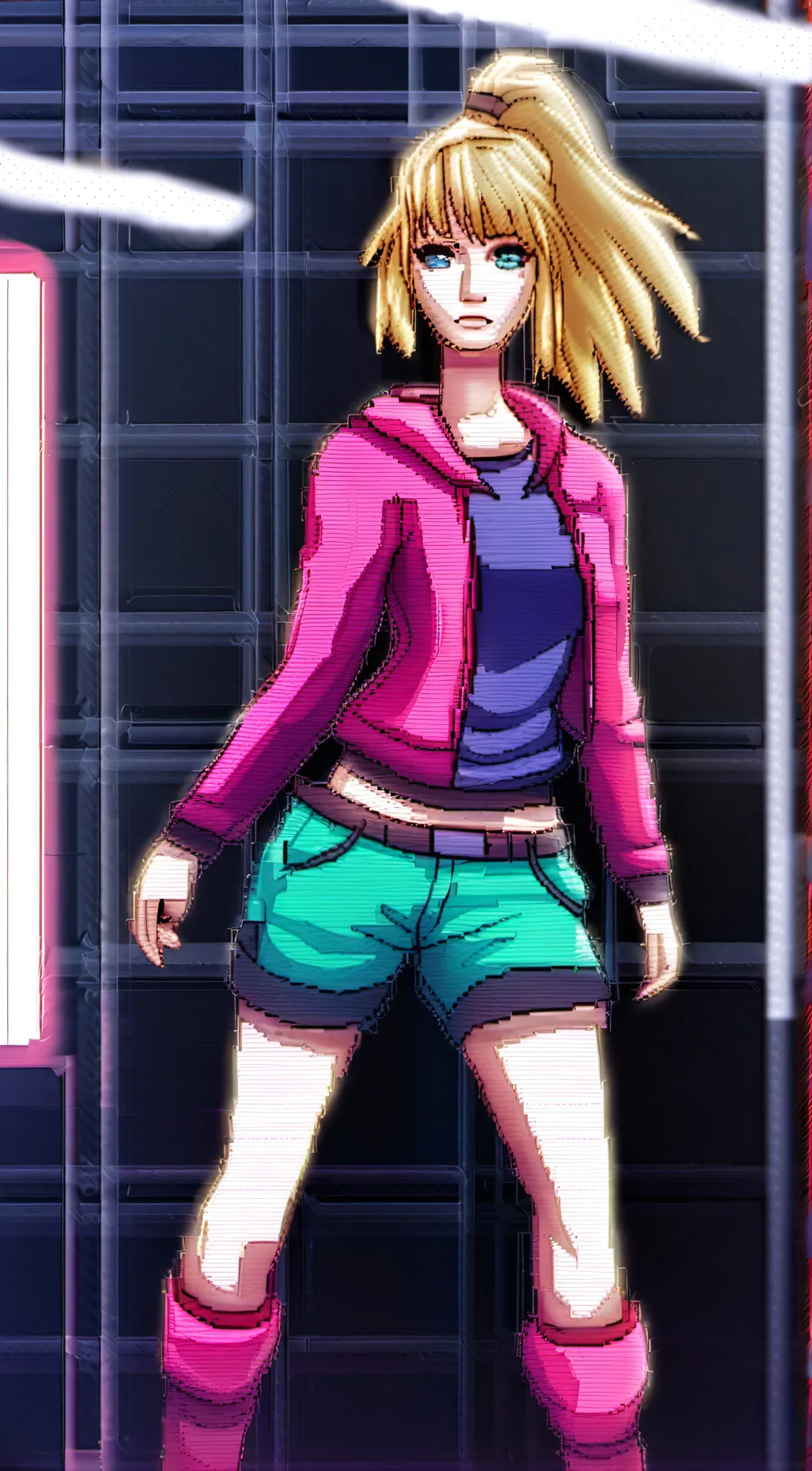 ai character: Jackets girlfriend background