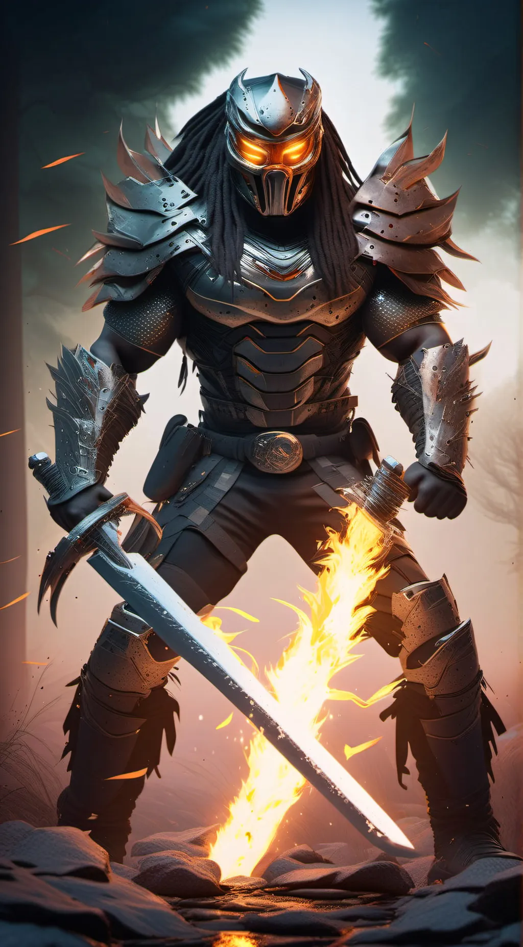 ai character: Flameburner background