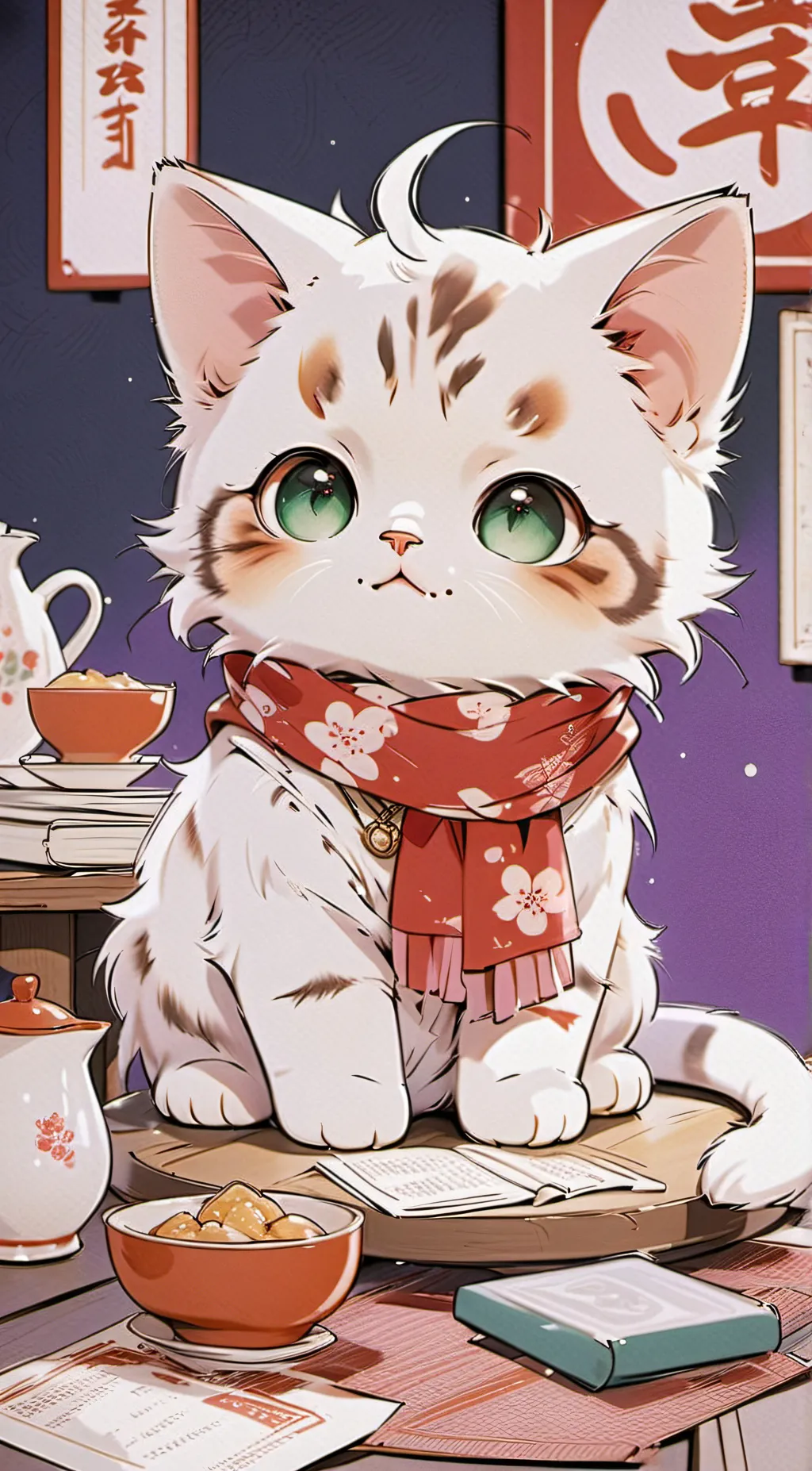 ai character: Kit kat background