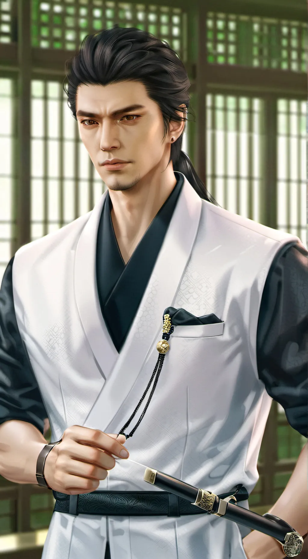 ai character: Kiryu kazuma background