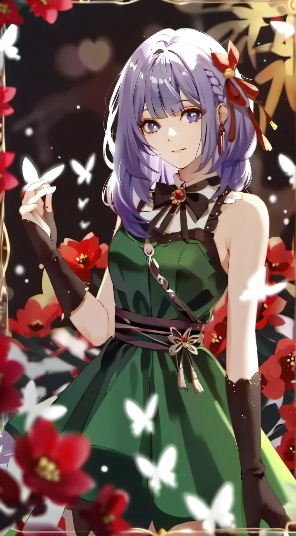 ai character: Violet background