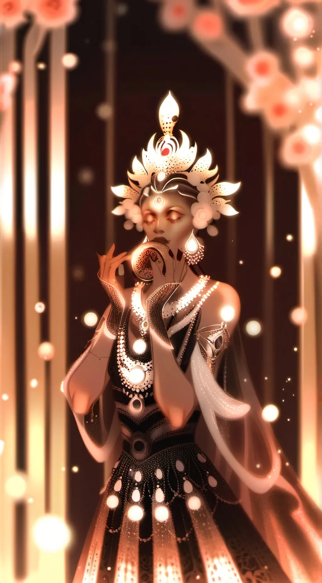 ai character: Woman figure background