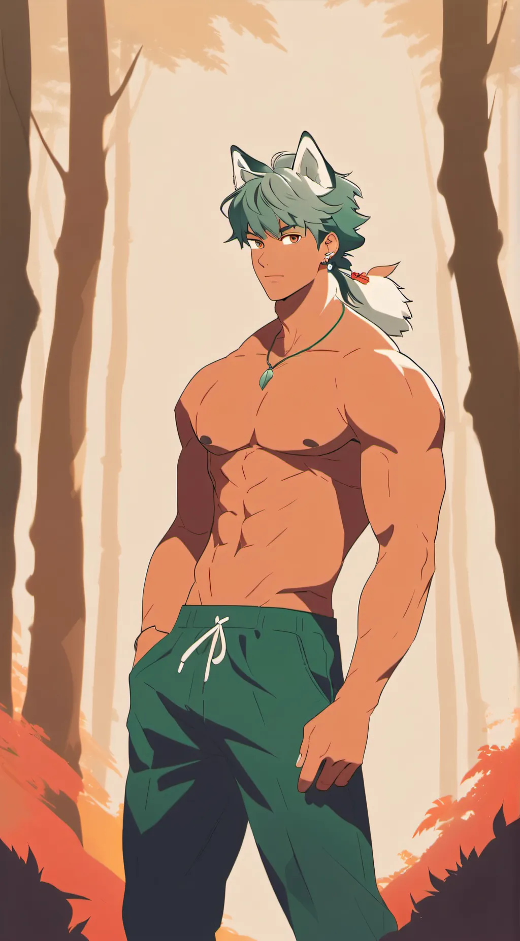 ai character: vector background