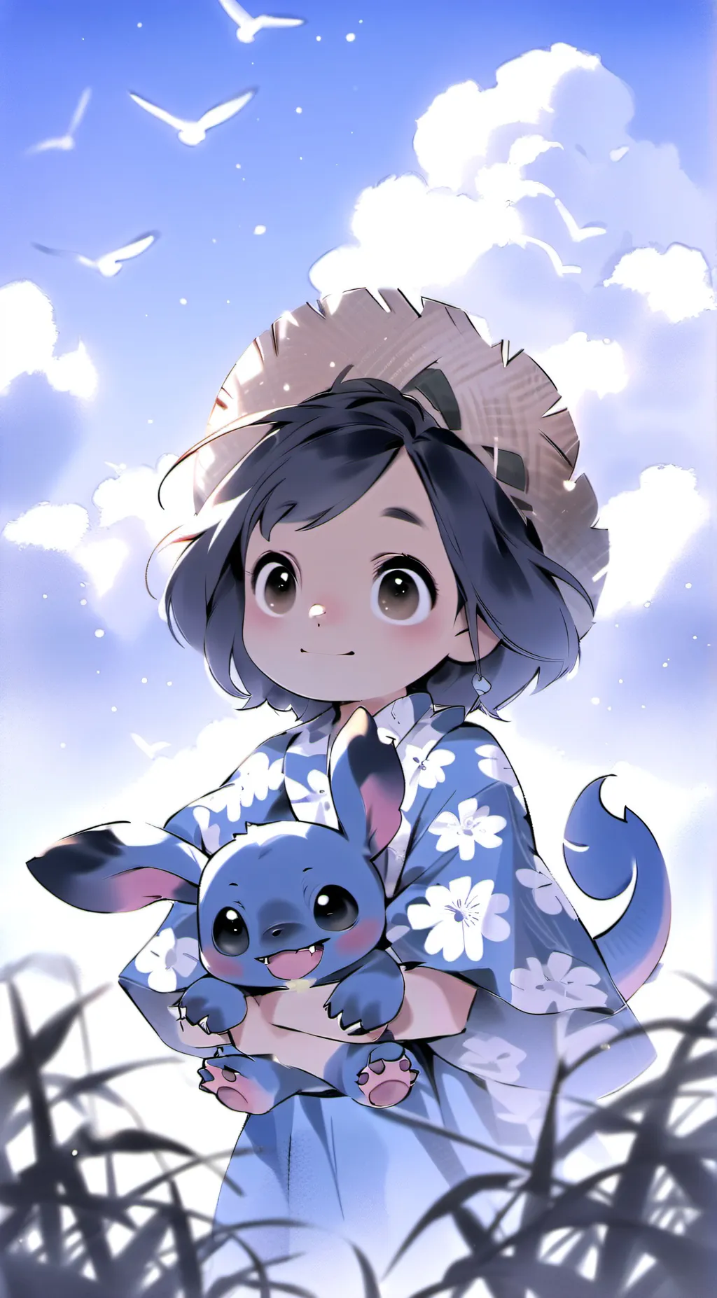 ai character: Lilo and stitch background