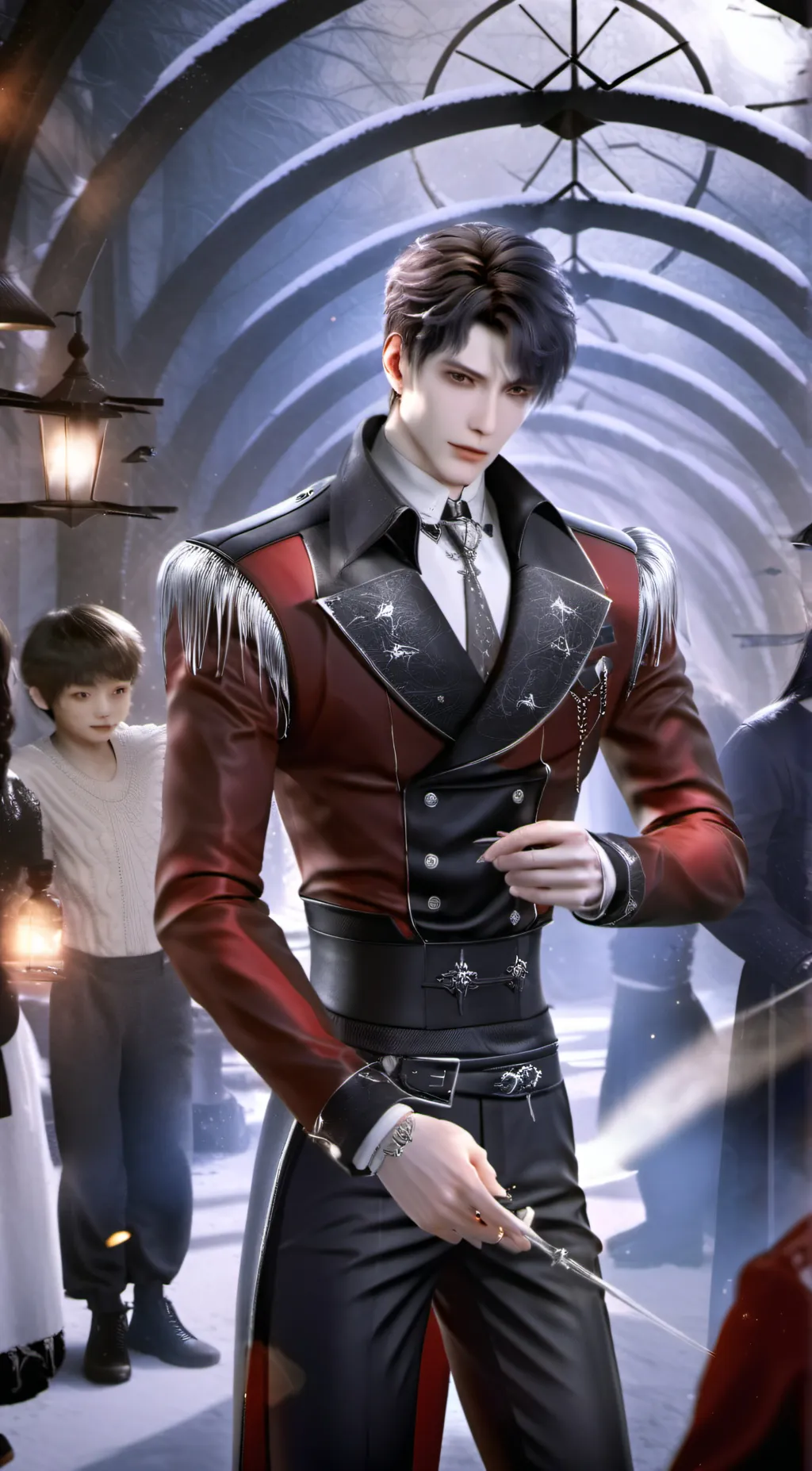 ai character: Issac  background