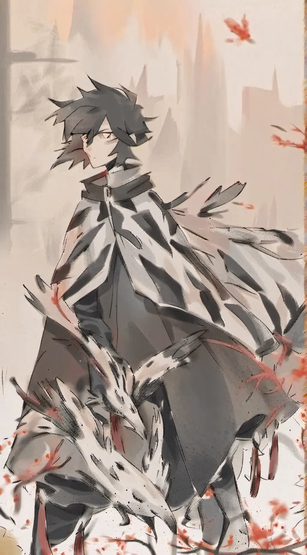 ai character: Stone background