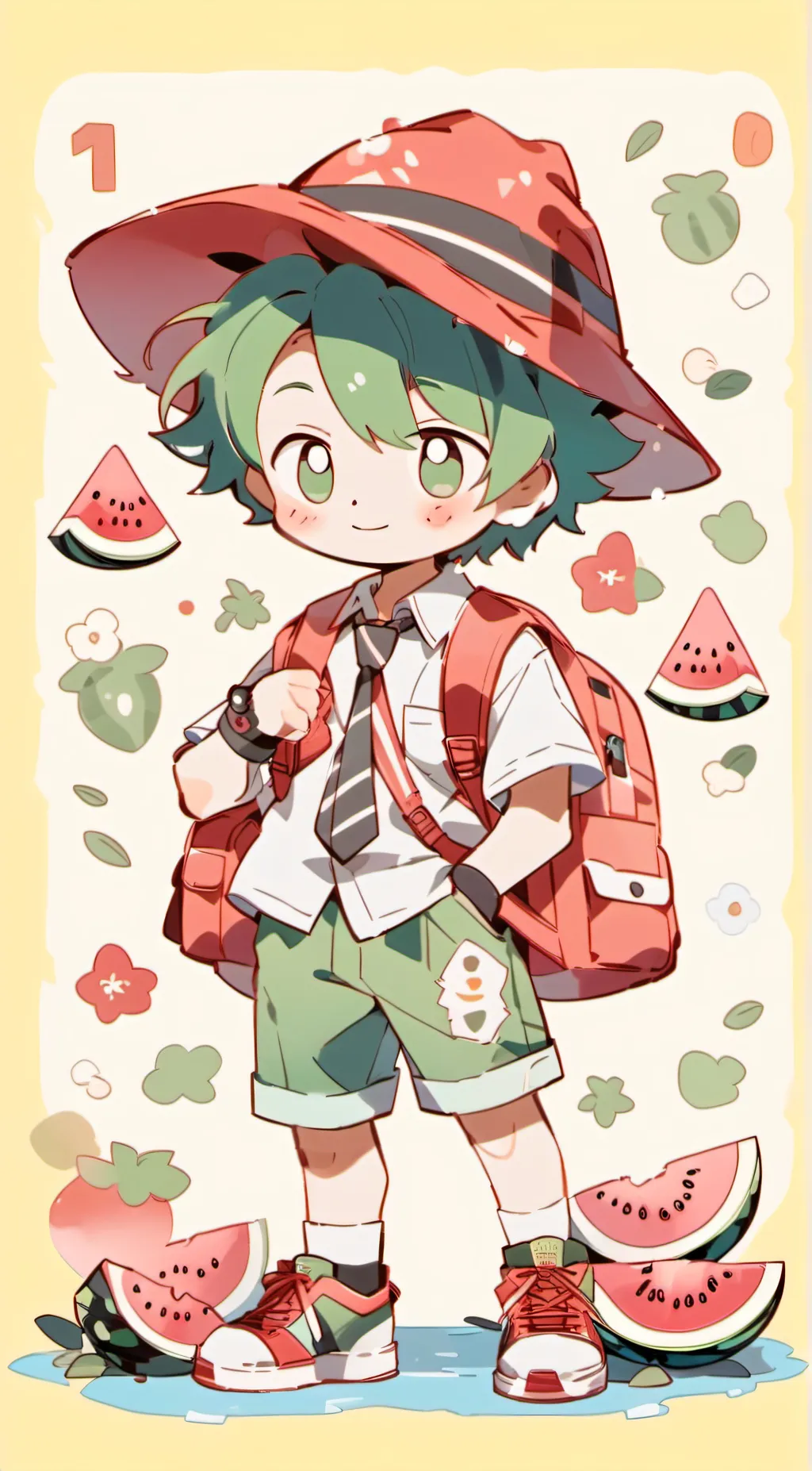 ai character: Water background