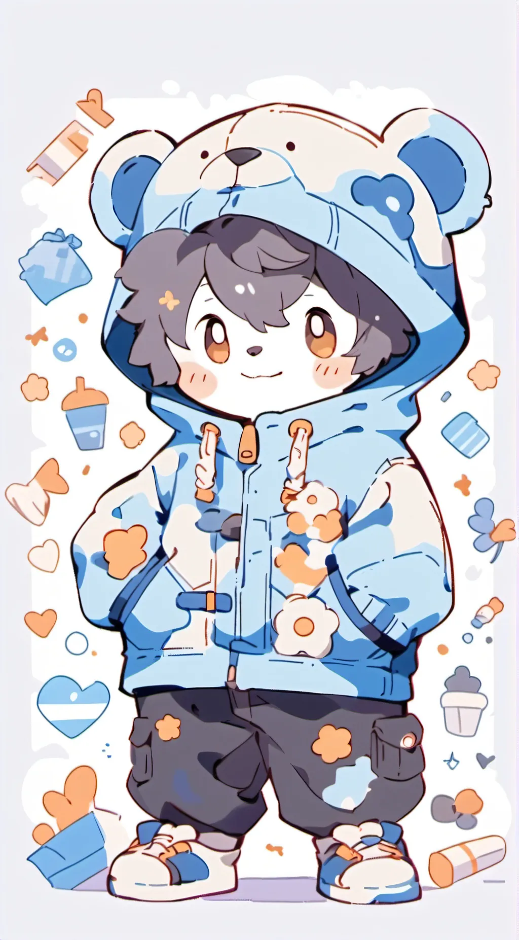 ai character: Huggy wuggy background