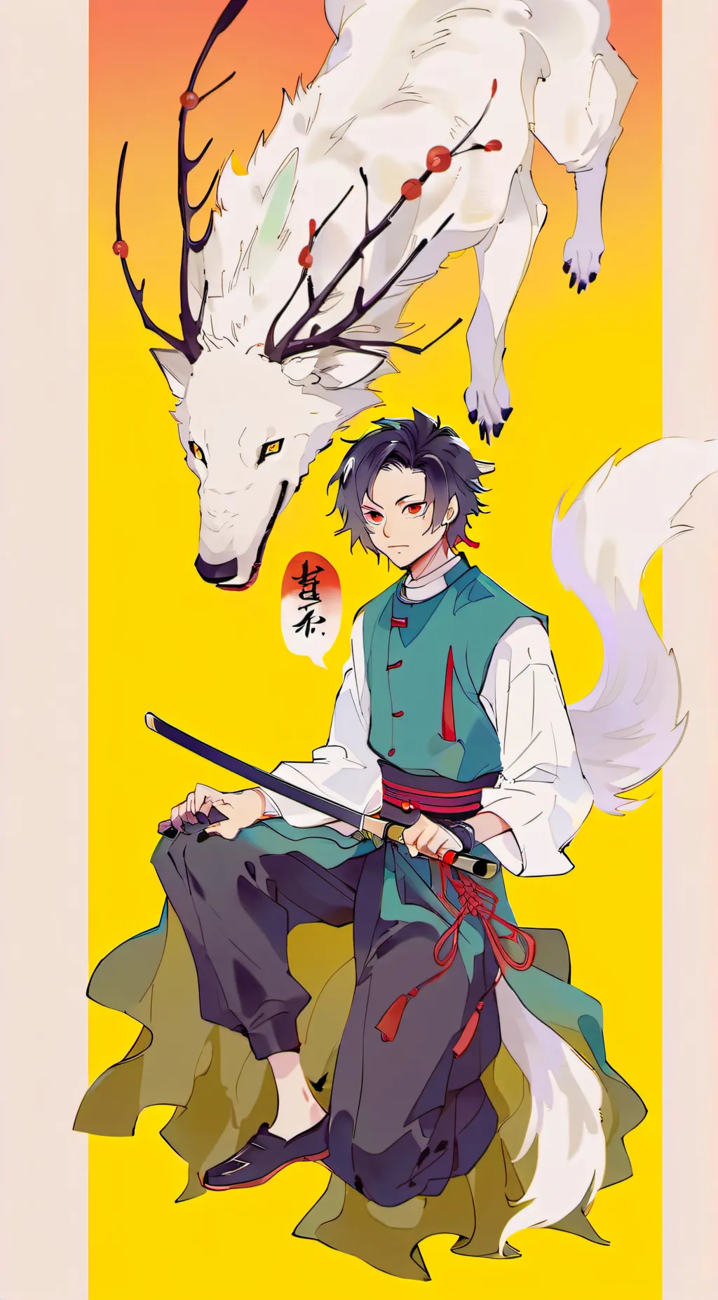 ai character: tanjiro background