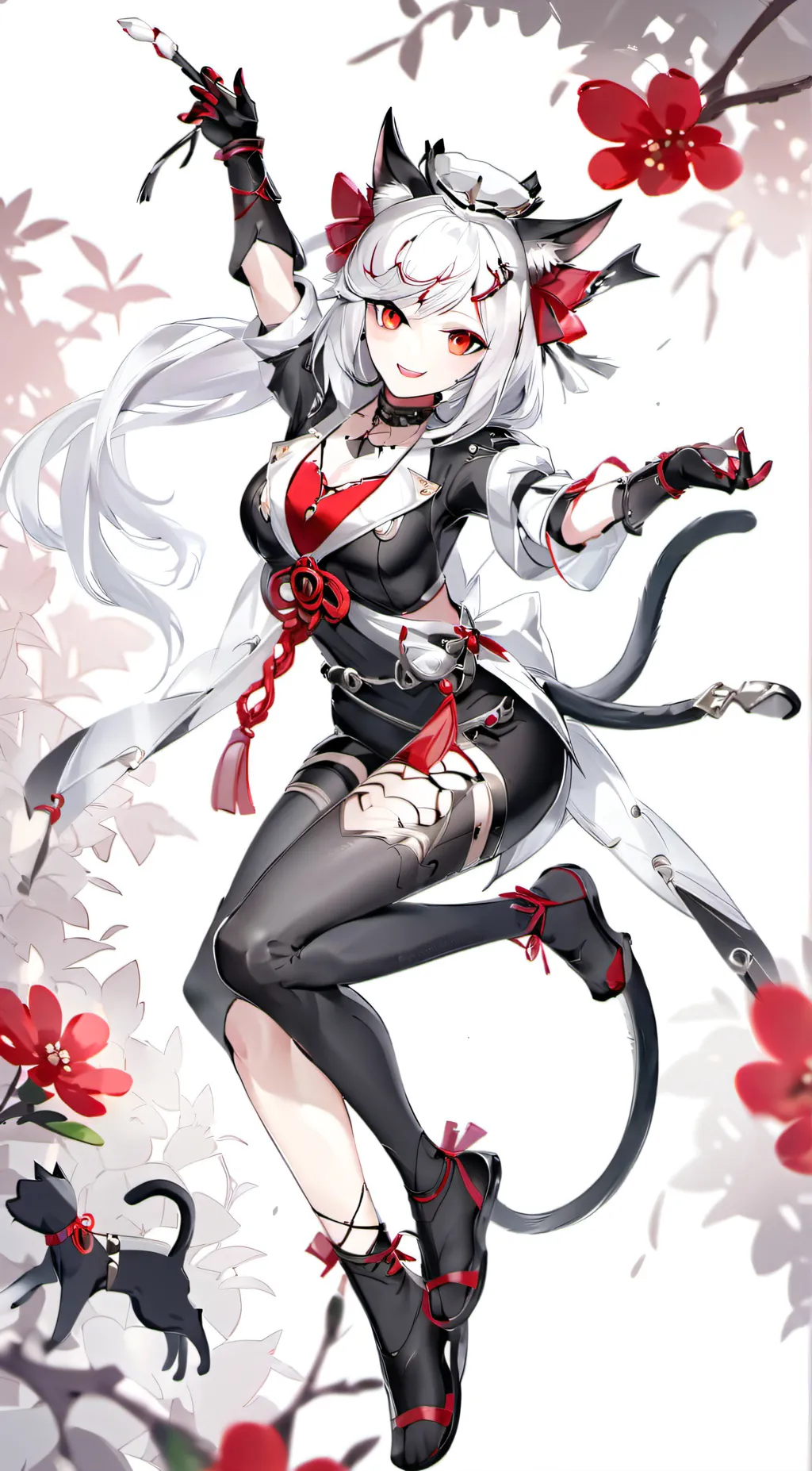 ai character: Yandere cat girl background