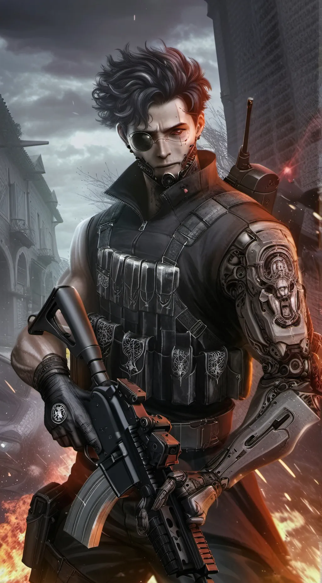 ai character: Vector background