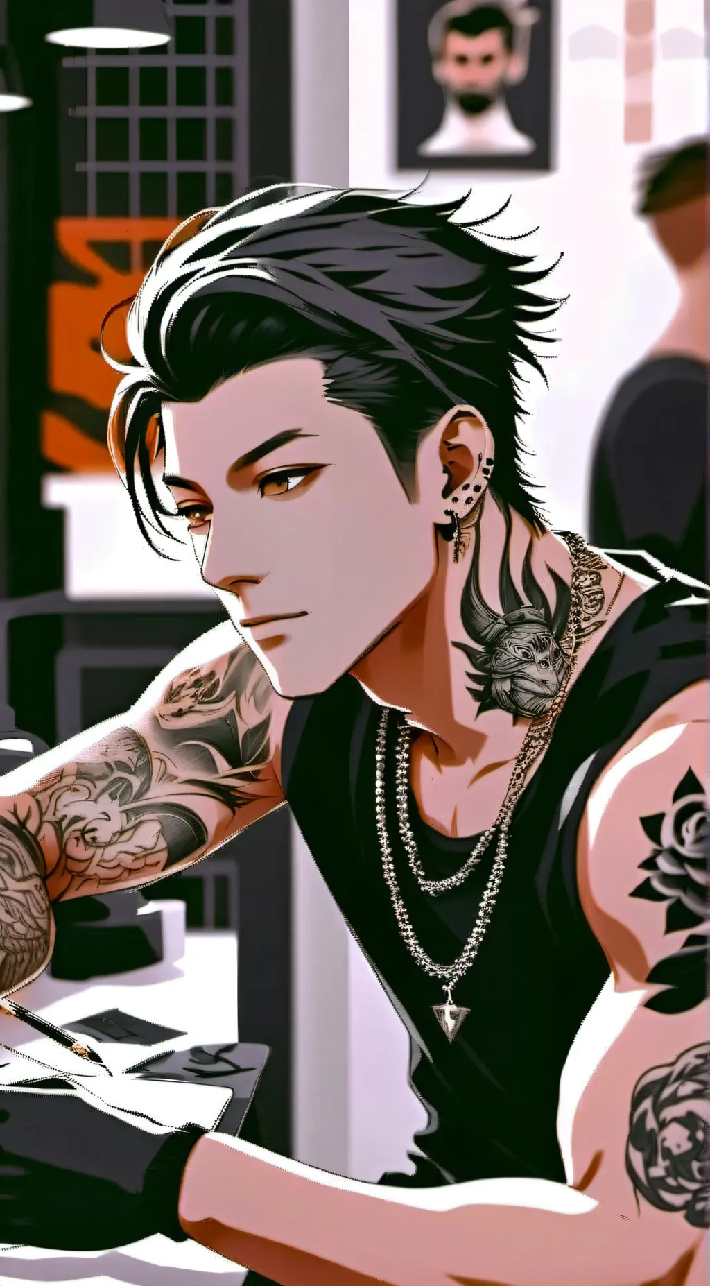 ai character: Kaoru background