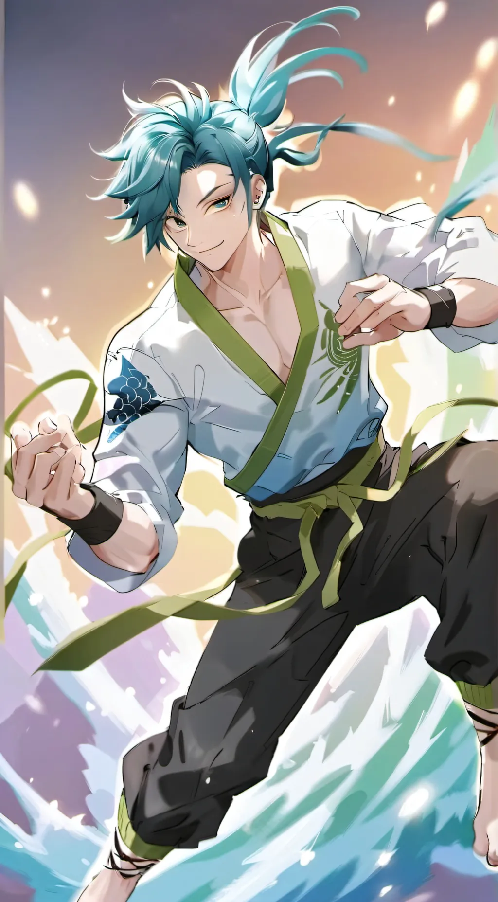 ai character: Epic skyrunner background