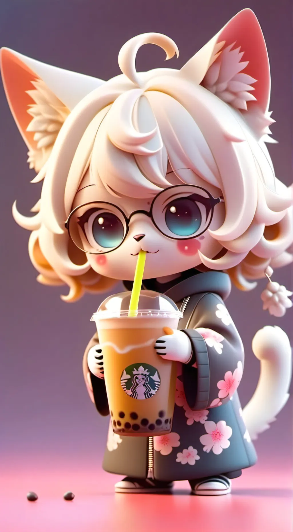 ai character: kitty lily background