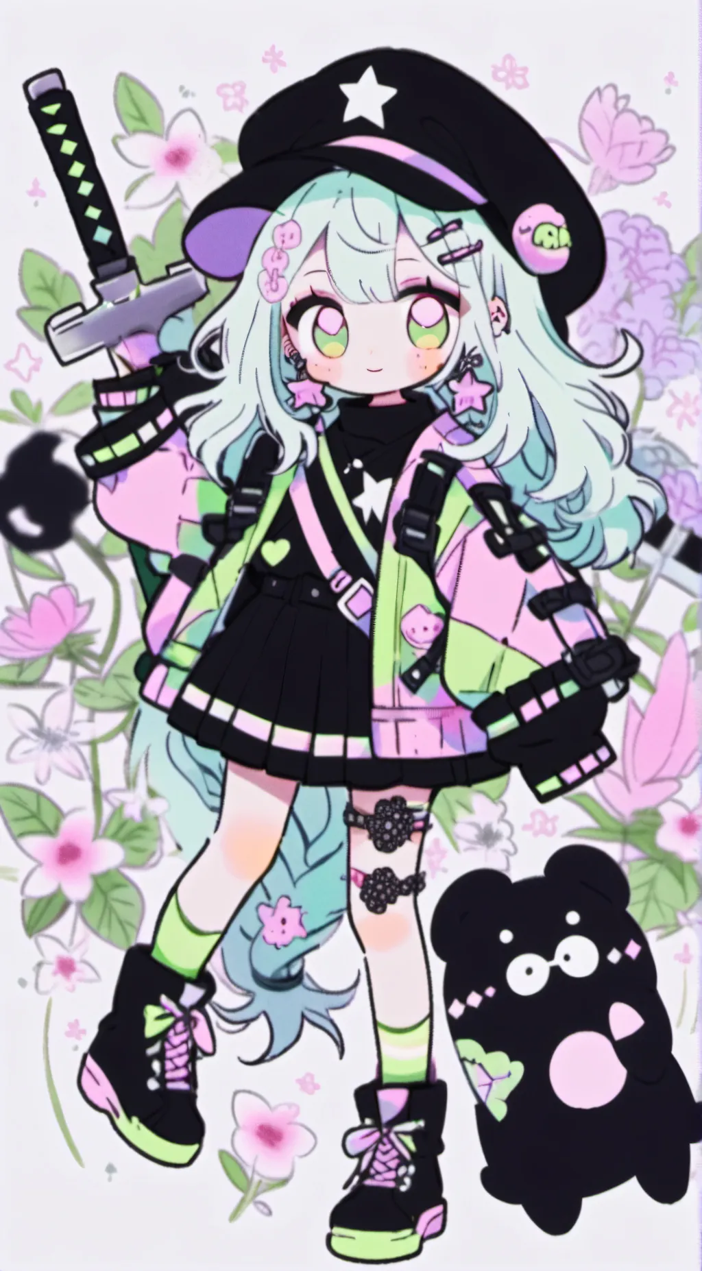 ai character: alastor X charlie  background