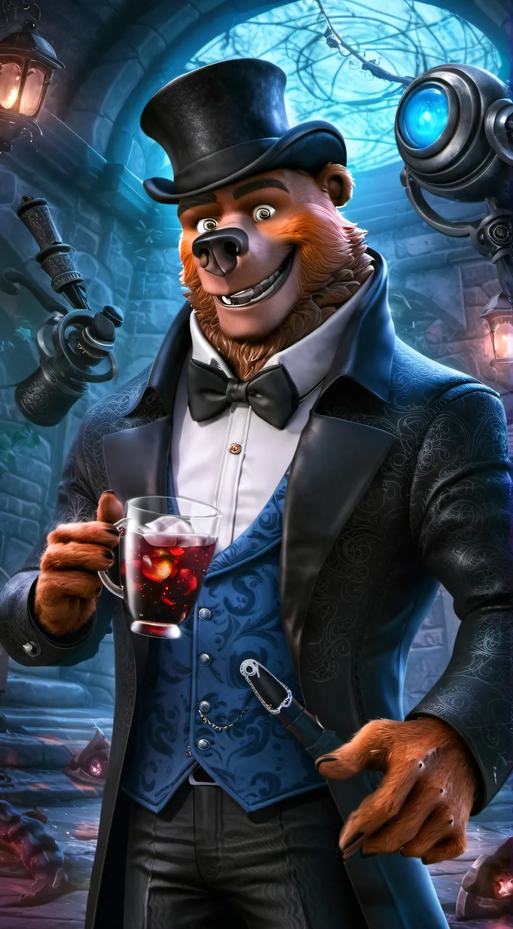 ai character: sc x fnaf background