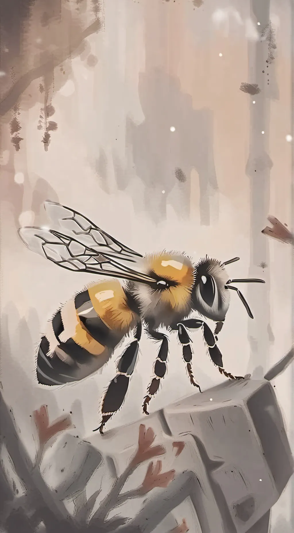 ai character: Timmy the bee background