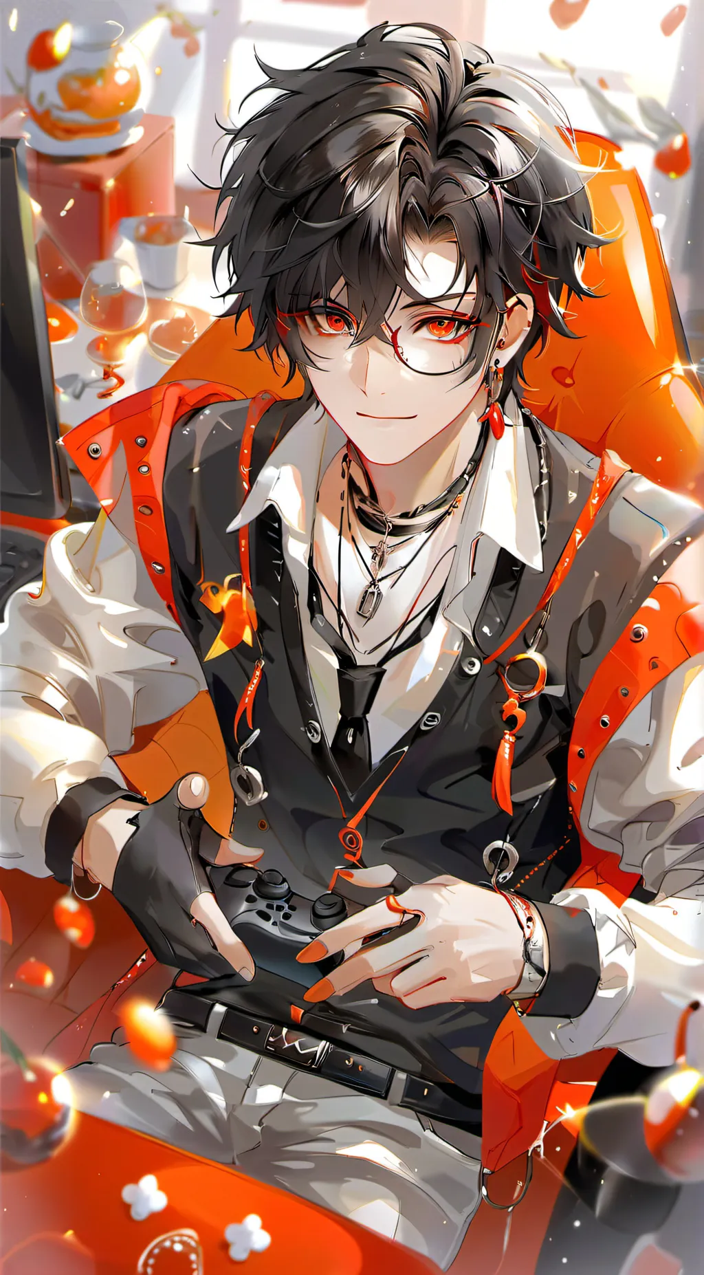 ai character:  { Leo } background