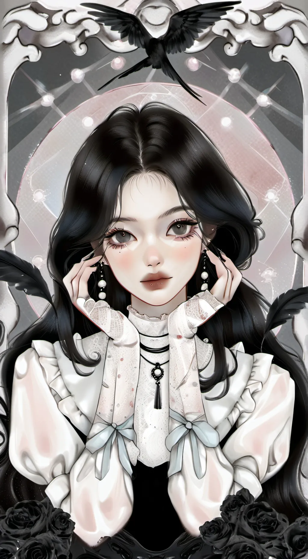 ai character: • ßelła • background