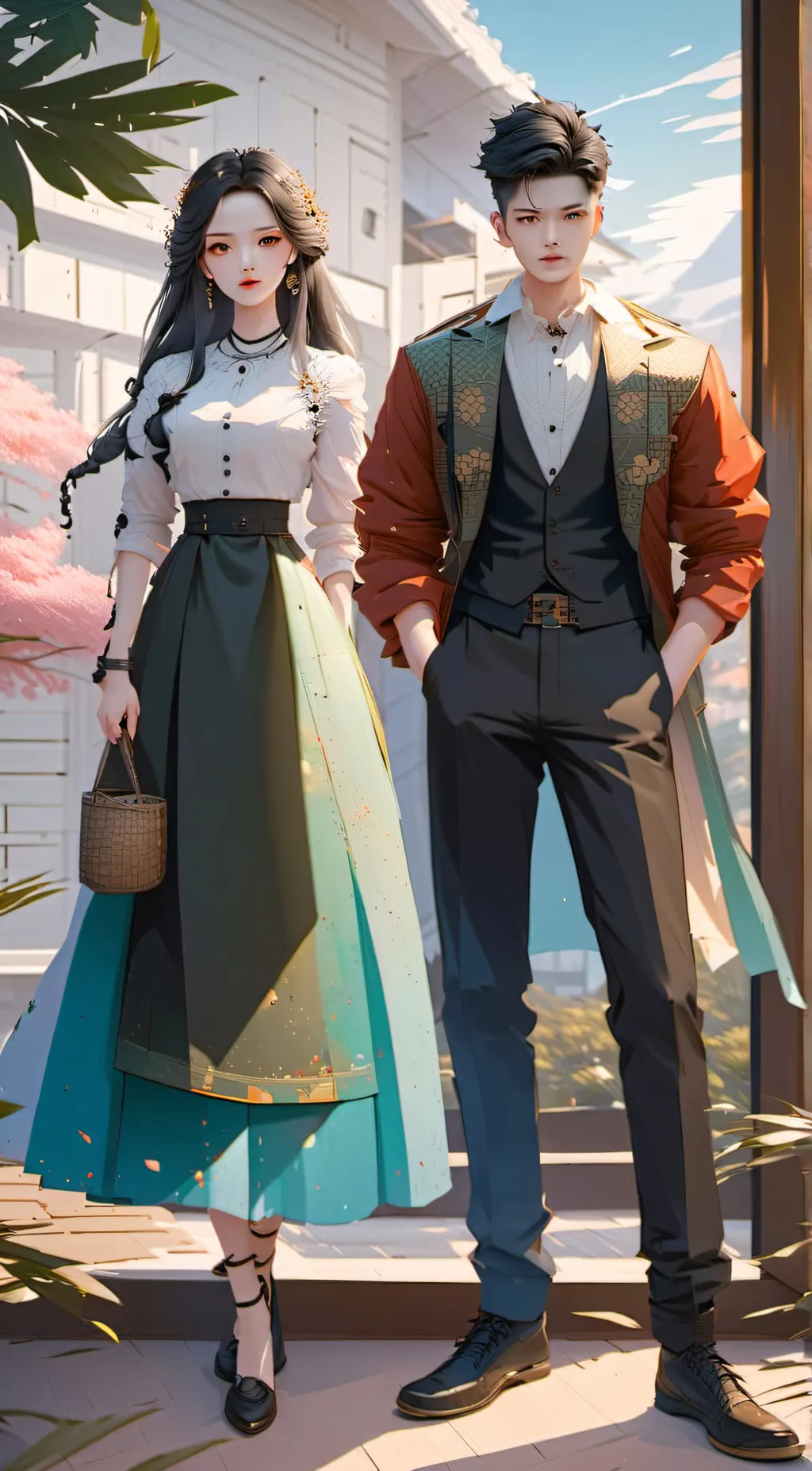 ai character: Jake and  Lilly  background