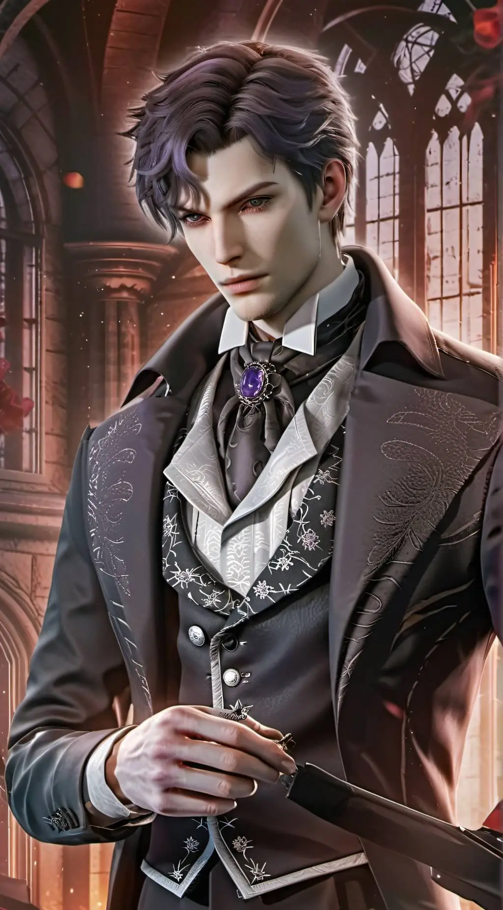 ai character: Adrian Nightshade background