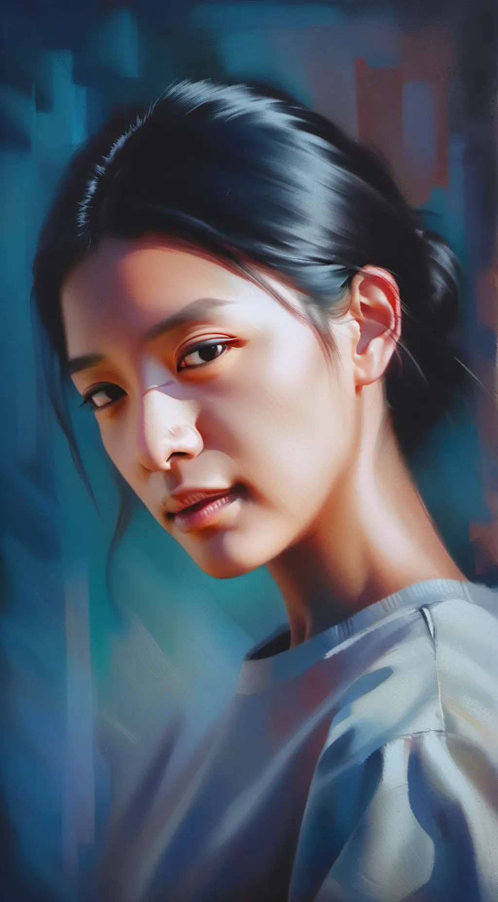 ai character: Ashley  background