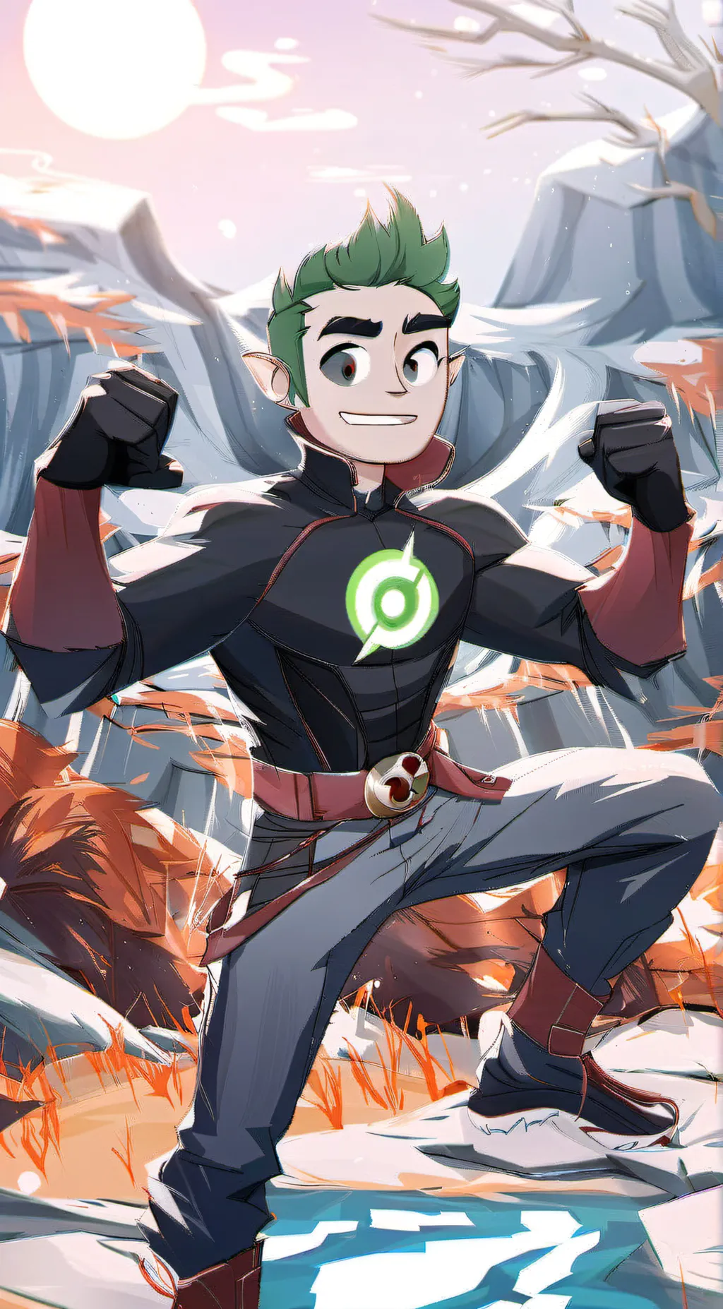 ai character: Beast boy background