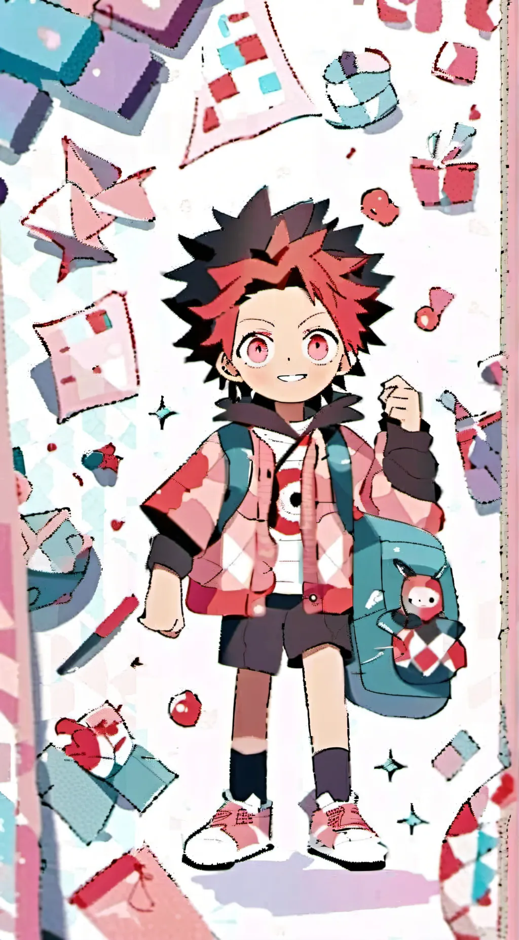 ai character: kirishima ❤️ background