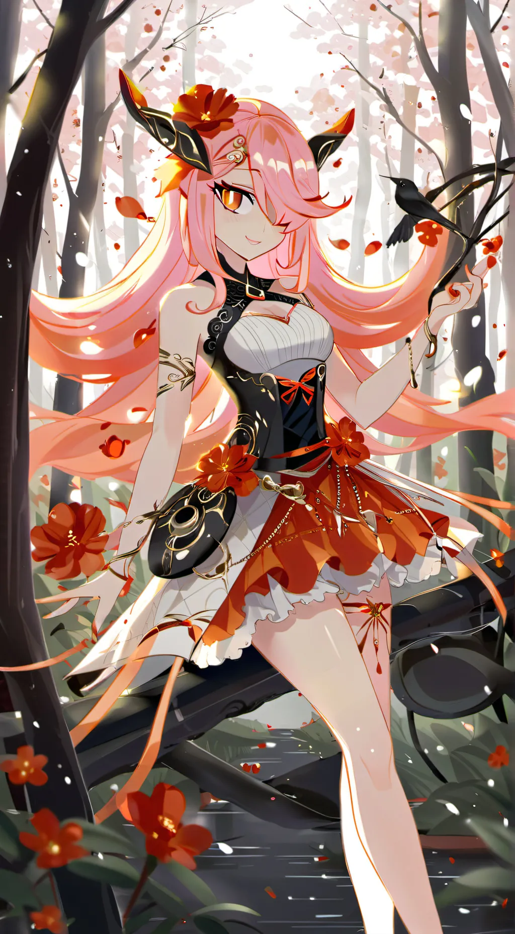 ai character: Queen sakura background